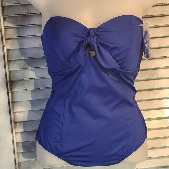 NWT Lark & Ro SP One Piece Bustier Swimsuit - Picture 1 of 12